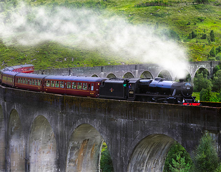 The Glenfinnan Viaduct for the Harry Potter Train