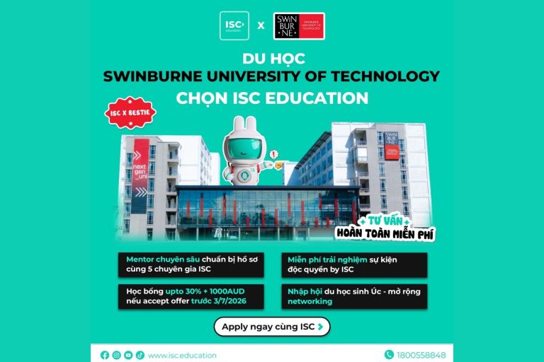 Hội thảo Du Học Úc StudyWorld 2026 | Tham gia kỳ tuyển sinh Swinburne cùng ISC Education