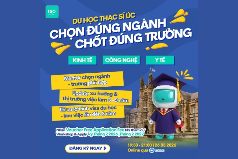 Workshop học thạc sĩ Úc cùng ISC Education | Hội thảo du học Úc StudyWorld 2026