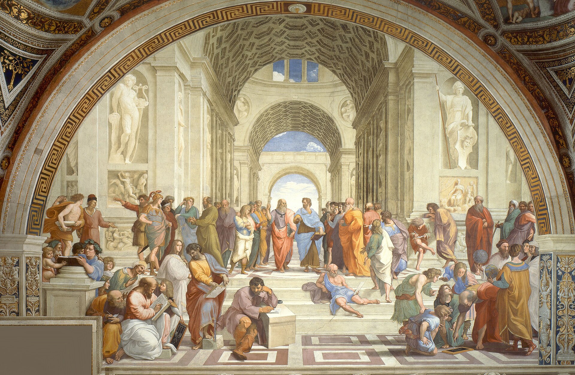 Bức bích họa "Trường học Athens" của Raphael mô tả các triết gia Hy Lạp cổ đại